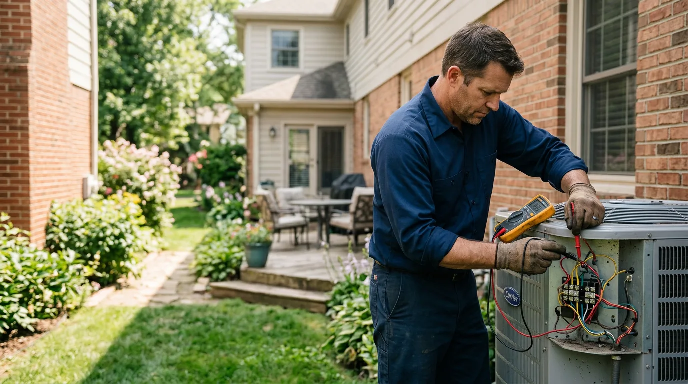 HVAC technician working near Sabetha, KS